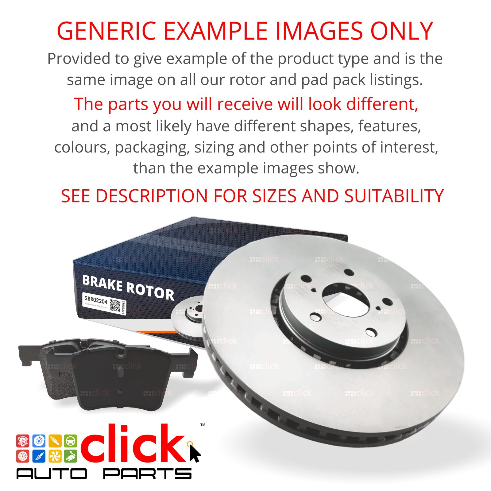 FRONT Disc Rotors and Brake Pad SET for Nissan MICRA K12 1.4L 2007